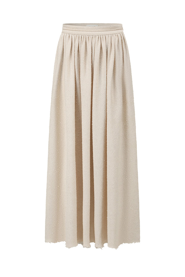 INTO THE EAST 25 Autumn/Winter Ivory White Textured Camisole/Loose Skirt ITE-E1DGAW108IY20SK-XYB Skirt (ITE-E1DGAW099IY20TP)